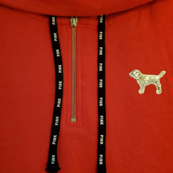 VS Pink Quarter Zip Hoodie - Picture 4 of 7